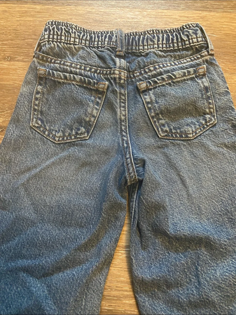 GAP 4T Blue Baggy Wide Jeans with Elastic Waist